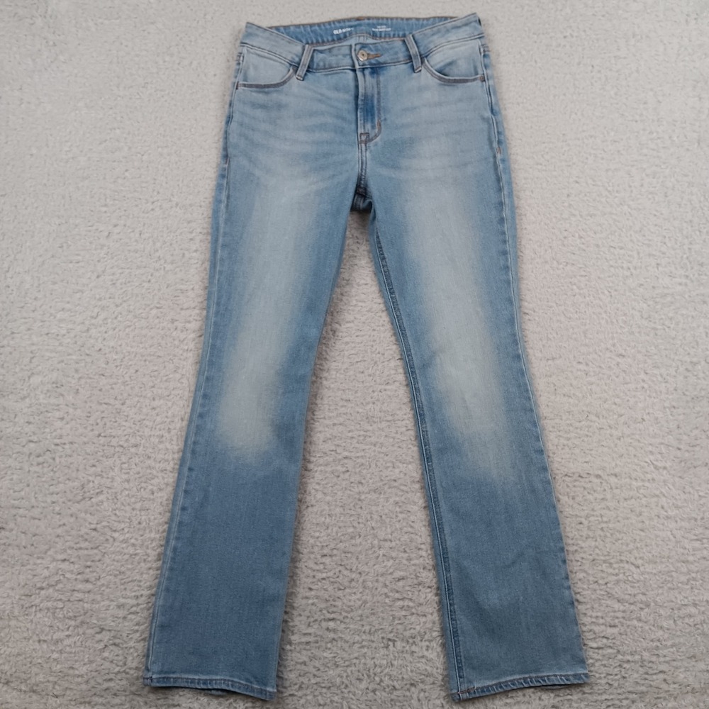 Old Navy Jeans Wow Boot-Cut Womens 6 Short Light Wash Blue Stretch Mid-Rise